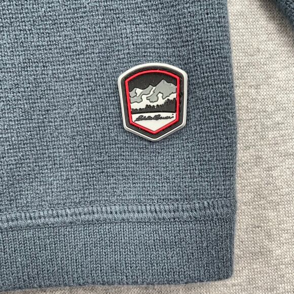 Eddie Bauer Sweater Mens XL Blue Gray Stripe Pullover Crewneck Retro Ski Skater - Picture 6 of 11